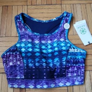 Nwt! Gaiam Hi-Neck Keyhole Sports Bra